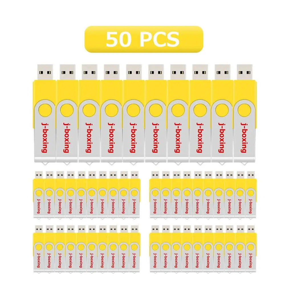

J-boxing 50PCS 1GB USB Flash Drive Memory Flash Stick Metal Small Capacity Pen Storage for PC Mac Laptop Tablet Car Studio 1 GB
