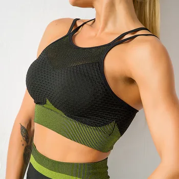 

Chest Emphasizing Seemless Sports Underwear Female Shock-resistant Yoga Running Sports Fitness Bra 2020 Spring and Summer-Exposu