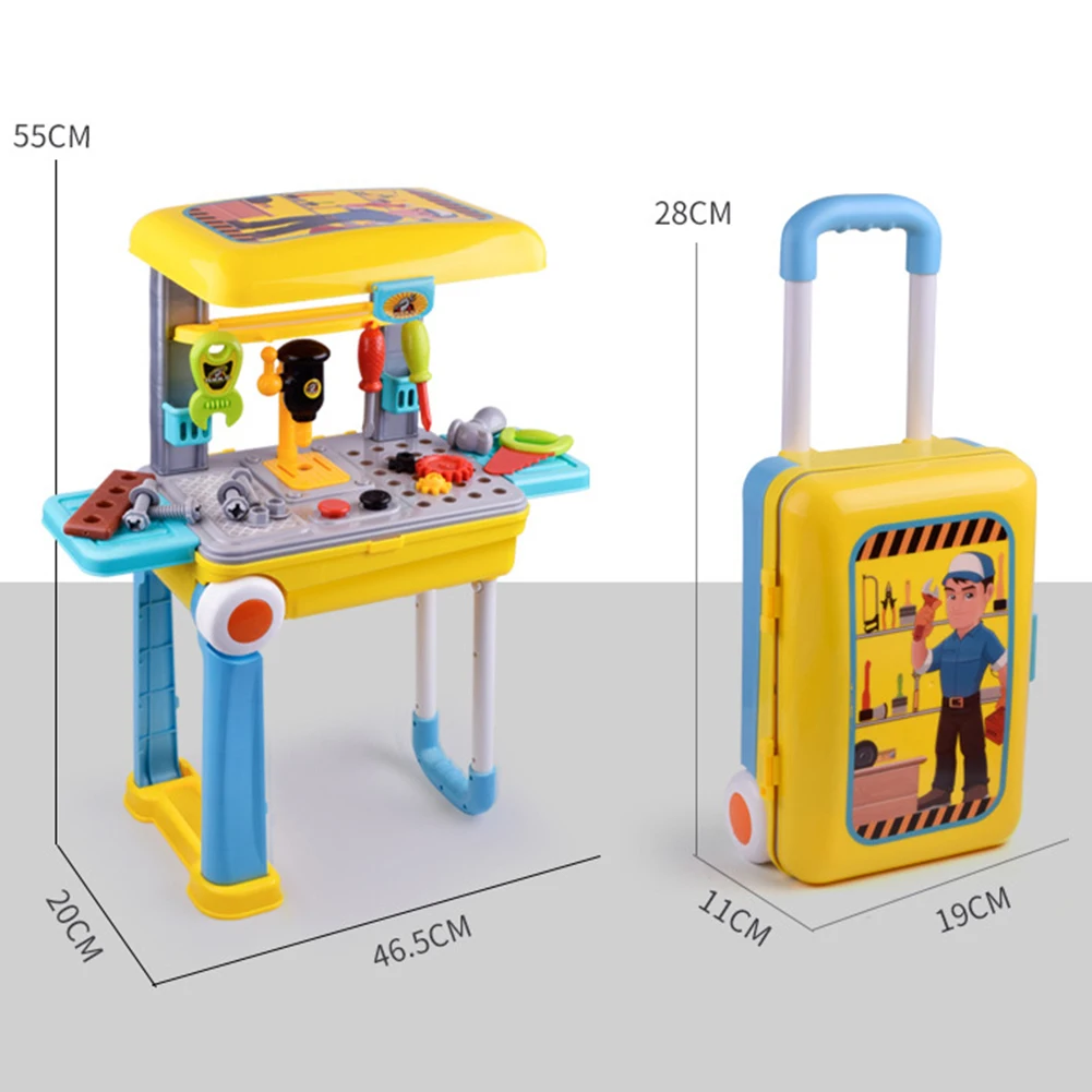Реалистичный набор для дрели, чемодан для инструментов, детская игрушка для ролевых игр, разнорабочий, обучающая игрушка