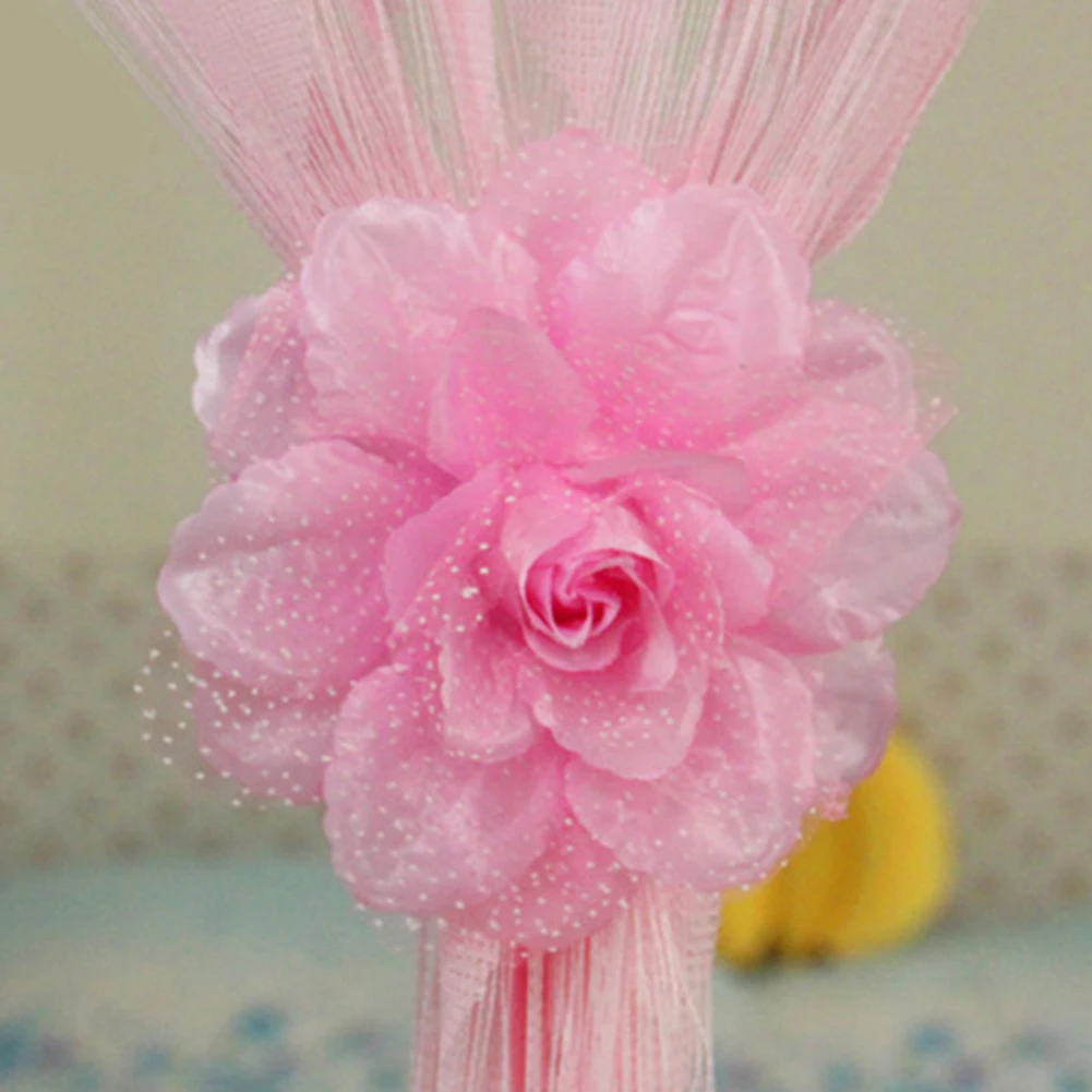 

Peony Flower Curtain Tie Backs Household Window Screen Clip-on Holdback Home Decorative Curtains Tieback