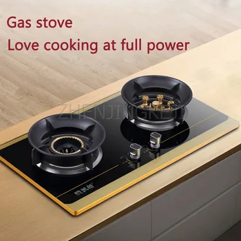 

Gas Stoves Dual Stove Desktop Embedded Home Stir Fry Cooking Natural Gas Liquefied Gas Energy Saving Tempered Glass Kitchenware