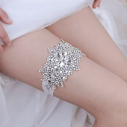 Soft Sexy Rhinestone Bridal Garters Wedding Garters Women Girl Diamond Lace Garter Leg Garter Belt for Wedding Party Cosplay
