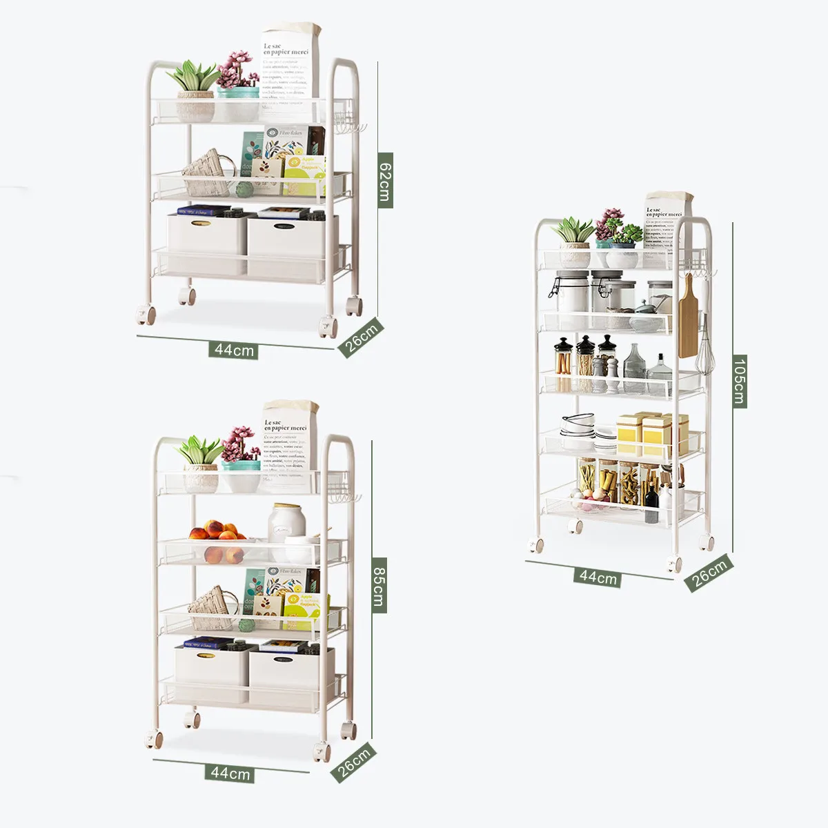  Stainless Shelving Storage Unit Wire Rack Organizer Kitchen Bathroom Countertop Storage Organizer S - 4000531793460