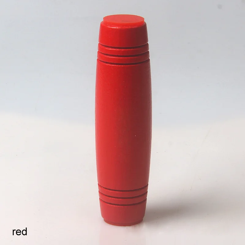 Деревянный Непоседа смешной ручной Спиннер снятие стресса флип-палка ручной декомпрессии концентрат игрушка японская Скалка палка игрушка - Цвет: Красный