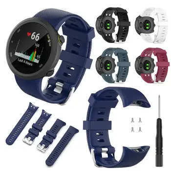 

Sports Soft Silicone Replacement Watch Band Wrist Band Strap For Garmin Forerunner45 F45 F45S Watch Strap Wearable Accessories