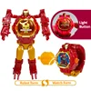 Light Digital Children Watches Boys Cartoon Robot Transformation Wristwatch Toy Mecha Robot Electronic Clock 2