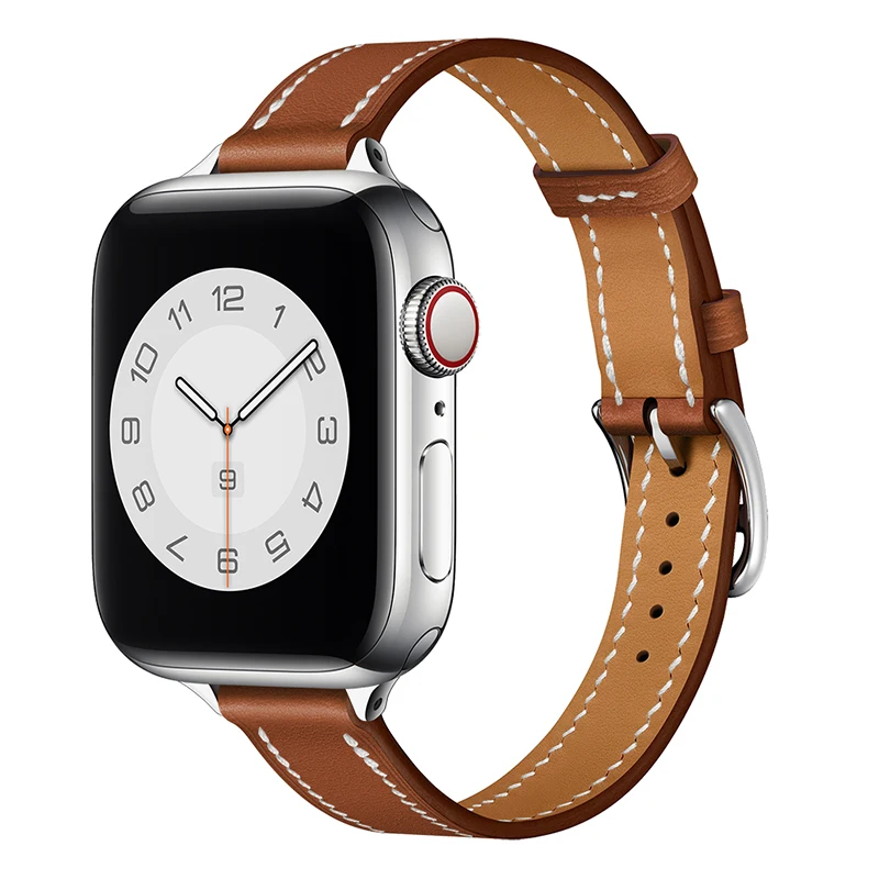 

Ремешок кожаный для Apple Watch Band 45 мм 41 мм 44 мм 40 мм 42 мм