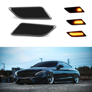 

Car Flowing Led Side Marker Light Dynamic Turn Signal Lamp for Mercedes Benz W204 C250 C300 C50 C63 AMG 12-14