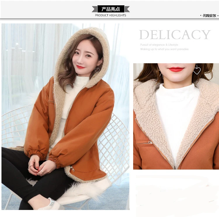 Maternity Jacket Autumn And Winter Long-sleeved Maternity Dress Loose Plus Velvet Hug Baby Out Of The Coat Pregnancy Clothes