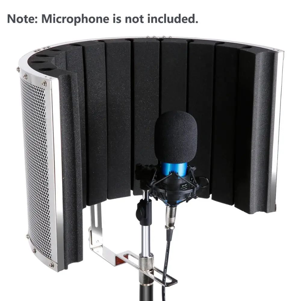 Neewer микрофон изоляционный щит абсорбирующий фильтр вокальный изоляционный стенд с легкой алюминиевой панелью, толстая звукоизоляция
