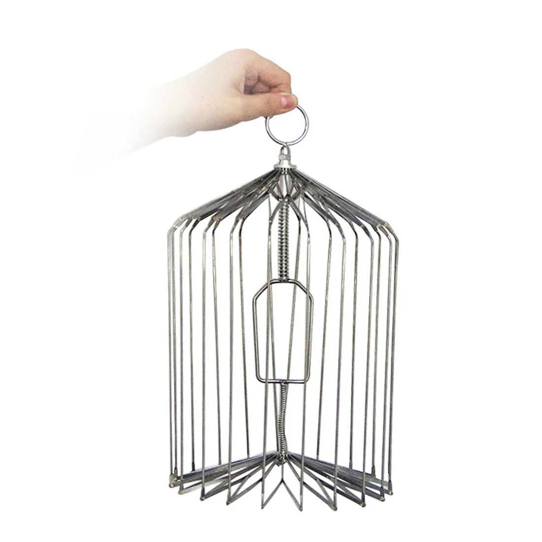 

Magic Cage Prop Stage Magic Show Prop Magic Trick Toy - Silver Black S