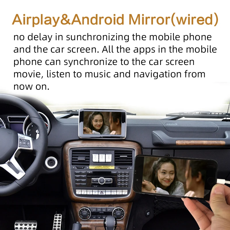 Sinairyu Беспроводной Wi-Fi Apple Carplay для Mercedes G class W463 12-15 NTG4.5/4,7 Автомобильная игровая поддержка обратная камера Waze Spotify