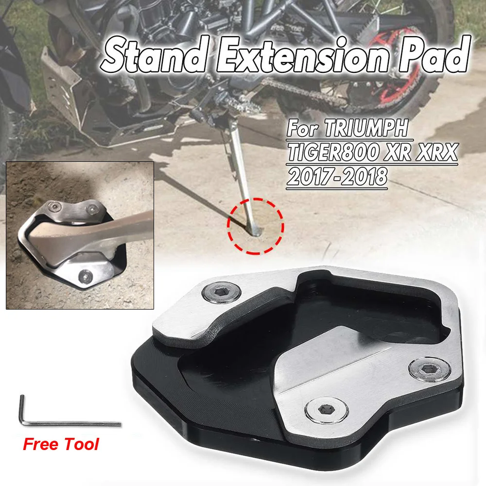 CNC Kickstand боковая подставка Расширительная плата Pad для TRIUMPH TIGER800 XR XRX 17-18