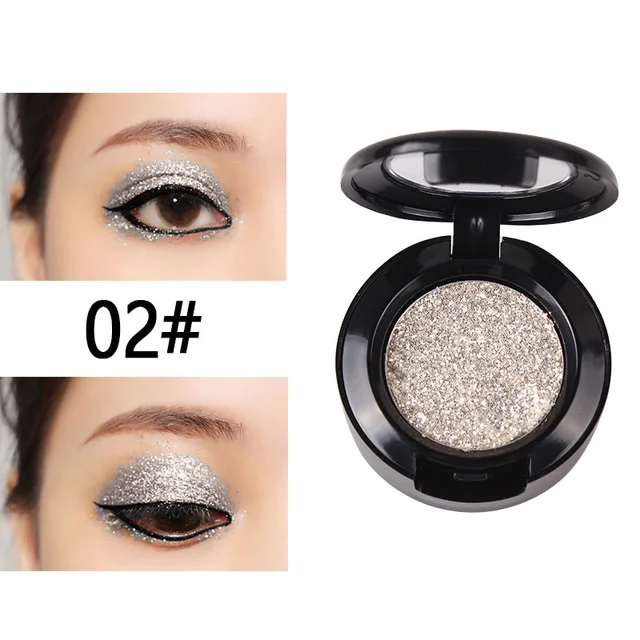 Miss Rose Diamond Glitter Eyeshadow 16 Colors Single Palette Illuminator Makeup Shimmer Metal Eye Shadow Shine Pigment Cosmetics