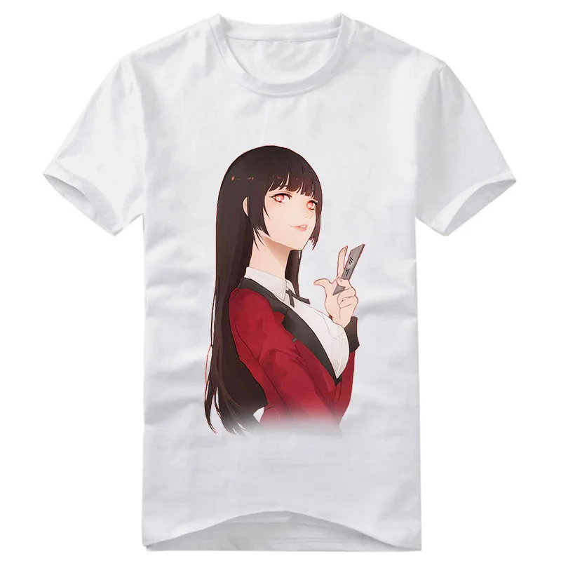 21 Аниме Kakegurui компульсивный игрок Yumeko Jabami Momobami Kirari короткий рукав Повседневная футболка модные унисекс вечерние футболки на Хэллоуин - Цвет: 21