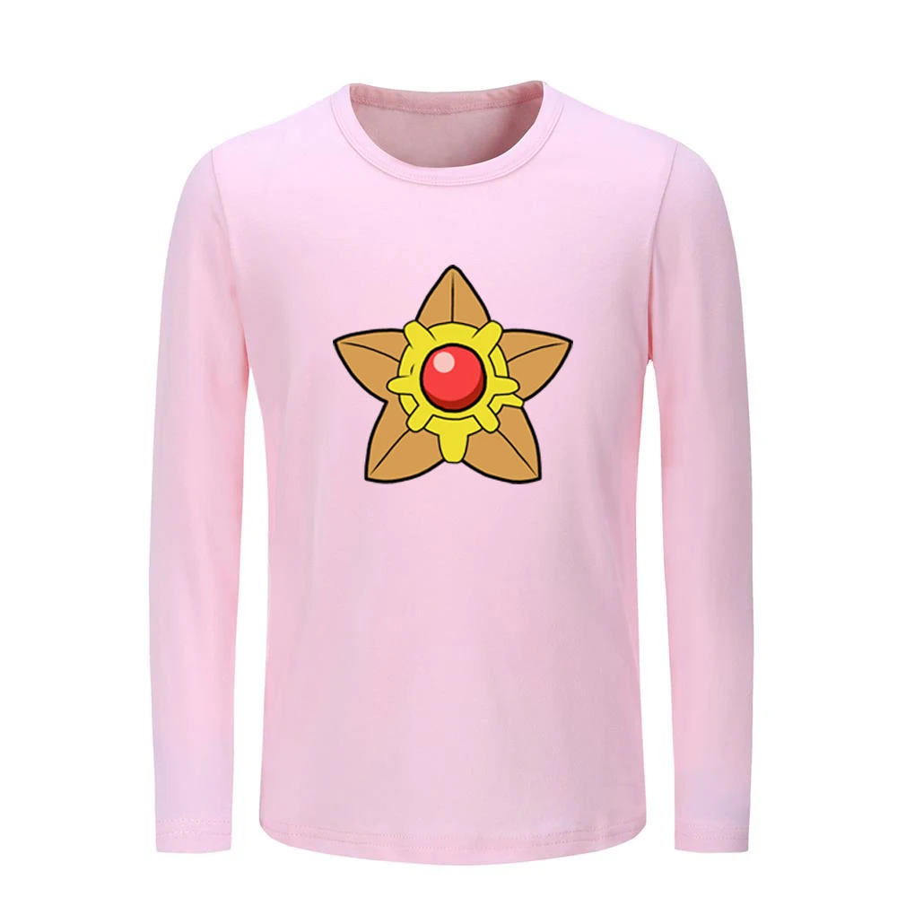 JeKP975C Милый мультяшный Покемон Gyarados Staryu/Детские футболки с рисунком детские футболки с рисунком топы для мальчиков и девочек с длинными рукавами, рождественский подарок - Цвет: JeKP975C