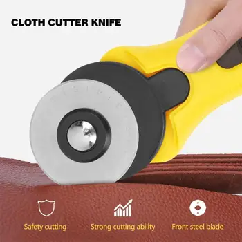 

Rotary Leather Cutting Tool Fabric Blade DIY Patchwork Sewing Quilting Cutter Cut Leather and Carpet for Home School Crop Tools