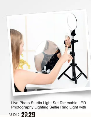 Портативный светодиодный видео кольцевой светильник для мобильного телефона настольная подставка набор для макияжа селфи заполняющий светильник для фотографии лампа для красоты для Youtube