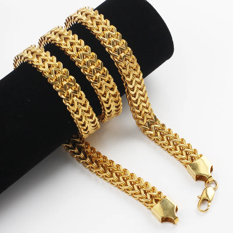 

New Necklace 2020 Fashion Stainless Steel Gold Color Hip Hop Punk Necklace for Men Women Chains Party Jewelry Gift Wholesale