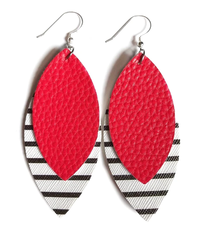 2019 New Feather Glitter Leather Earrings For Women Fashion  Leather Leaf Earrings Vintage Earrings Women