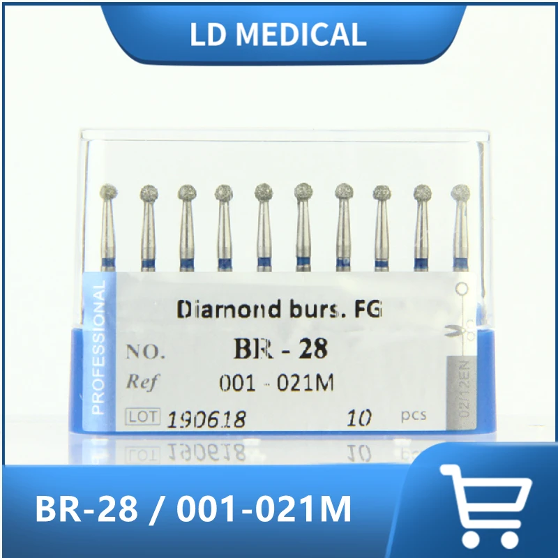 10pcs/lot BR-28 Diamond Burs Drill Dental Tools Ball Round Type for dentist and lab tools FG 1.6M Teeth Whitening | Красота и