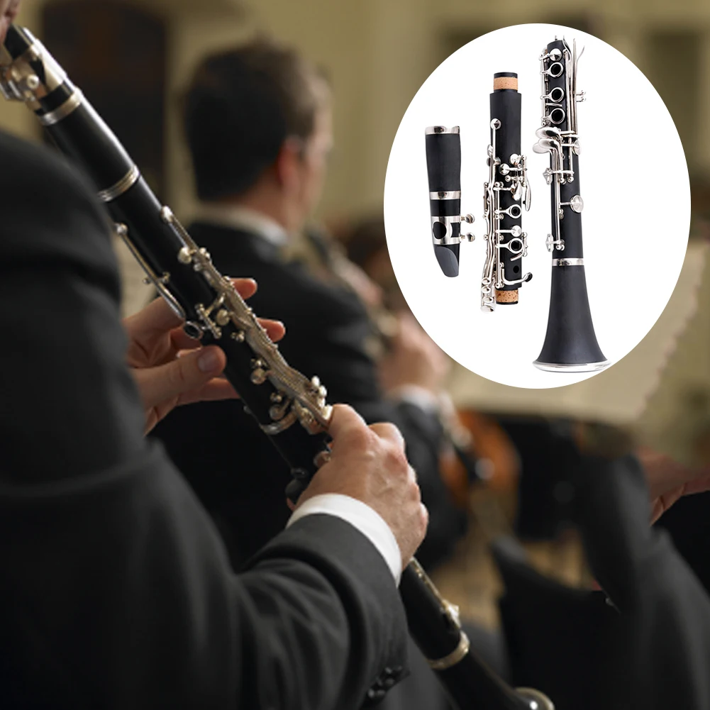 

17 Keys Gloves Student Clarinet Mouthpiece Woodwind Beginner Cleaning Cloth Soprano Musical Instruments B Flat With Storage Box