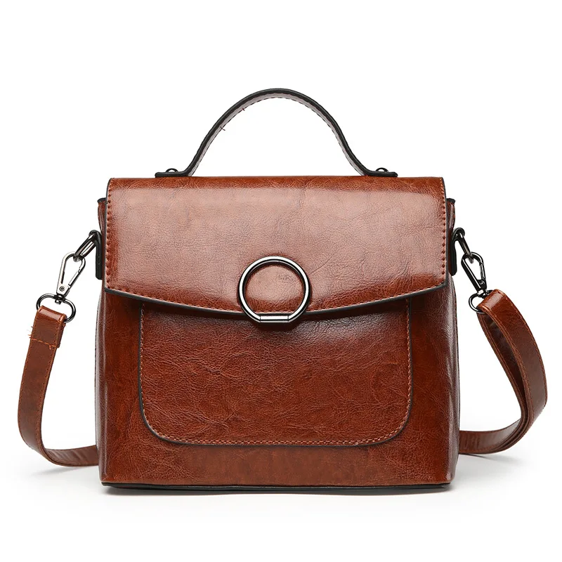 

2018 New Style Retro Doctor's Bag Shoulder Bag Women's Handbag Shoulder Bag PU Leather Trend WOMEN'S Bag