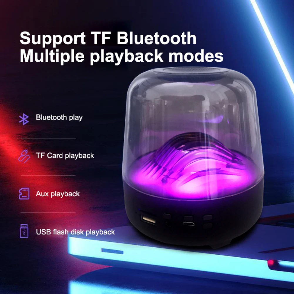 L17-b яркий прозрачный стеклянный Bluetooth-динамик с сабвуфером | Электроника