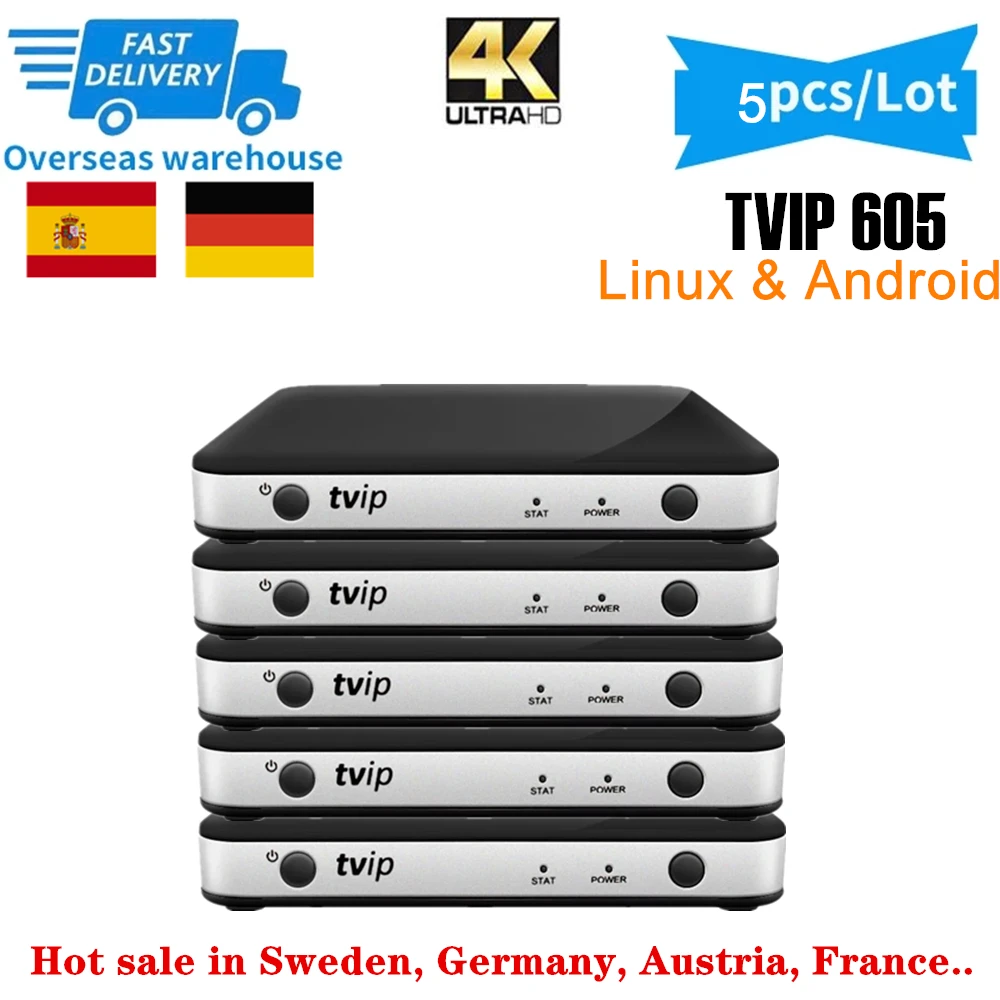 5pcs Tvip 605 Tv Box Linux Android Iptv Box H 265 3840x2160 Quad Core 2 4g 5g Dual Wifi Tvip605 Set Top Box 1080p Media Player Set Top Box Hd Set Top Boxtop Box Aliexpress