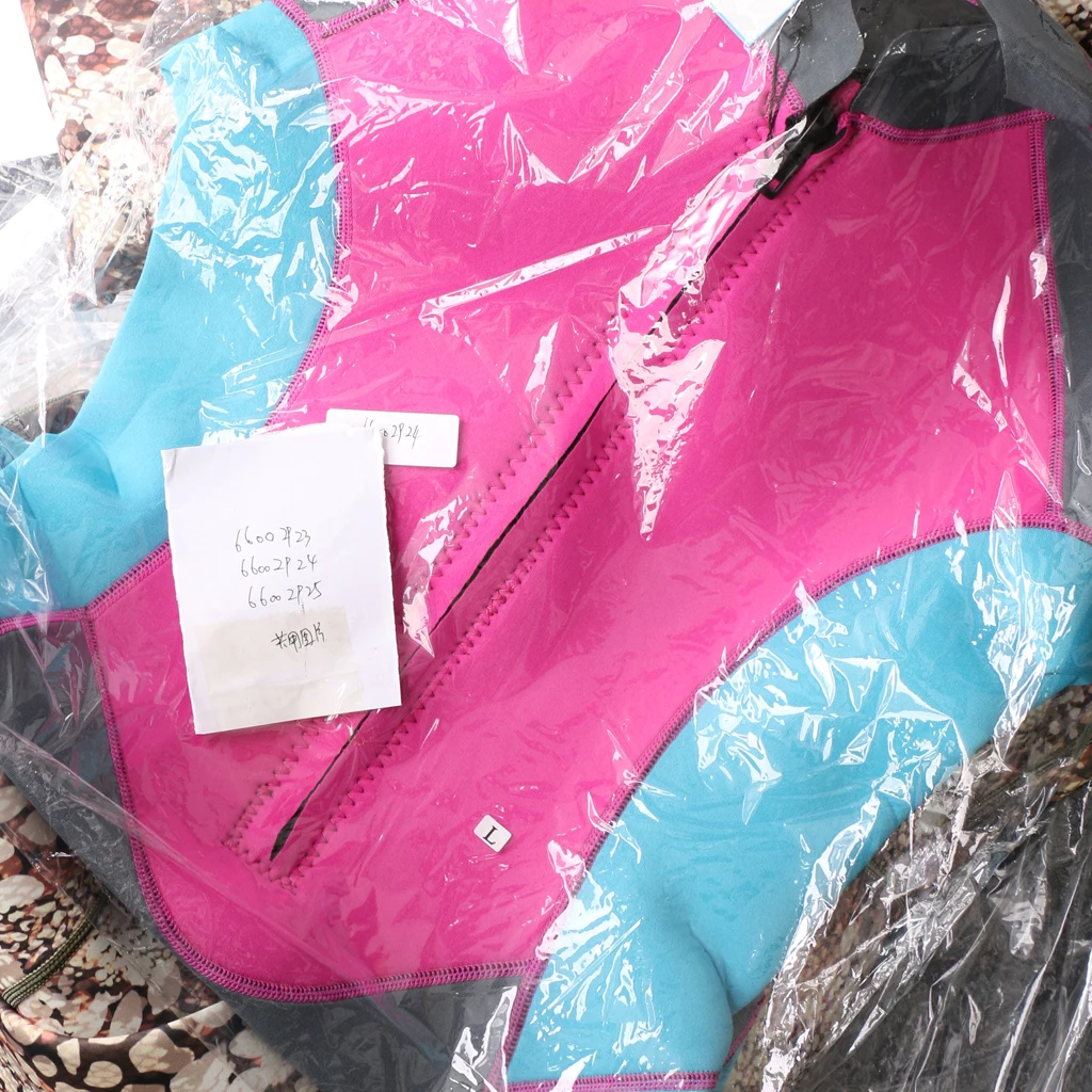 Women 3mm Neoprene Surfing Wetsuit 1-Piece Swimsuit Long Sleeves With Zipper Bikini Style Wetsuit