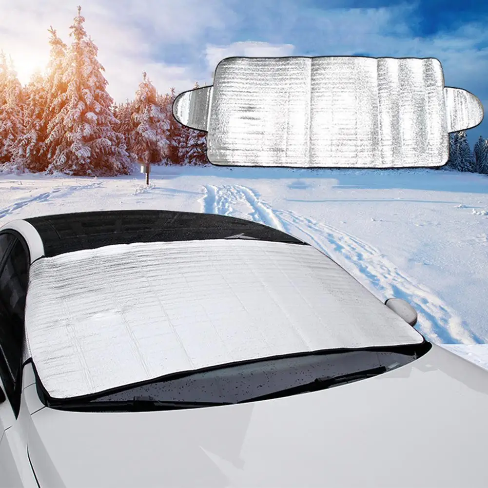 Зимний Универсальный защитный авто анти Снежный лед щит автомобильные чехлы солнцезащитный козырек покрытие лобовое стекло автомобиля переднее стекло экран крышка