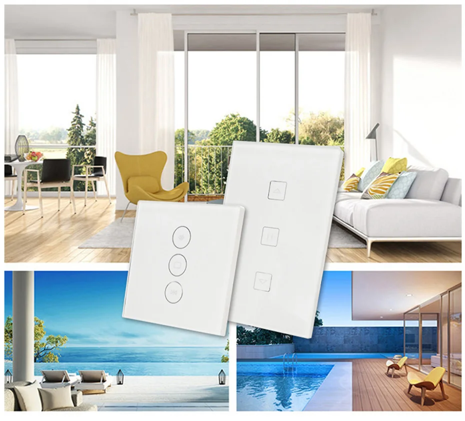 wifi smart touch switch for automized curtain system