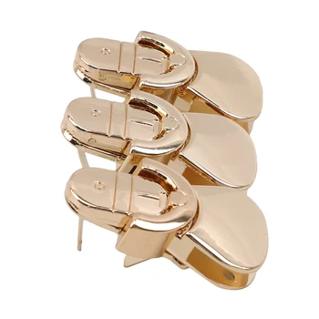 

Women Metal Clasp Locks For DIY Handbag Shoulder Bag Purse Hardware Accessories 3Pcs/lot Trunk Lock Handbag Bag Accessories