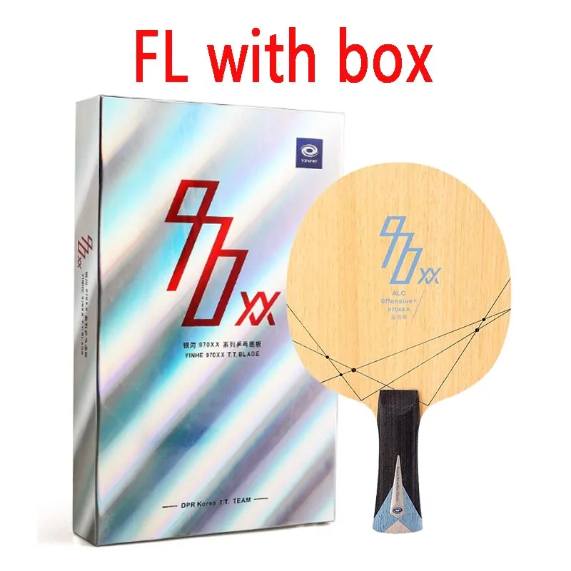 FL with box YINHE 970XX-A(970XX-A, 5+ 2 ALC, используется DPR корейской команды) арилат углерода Настольный теннис лезвие пинг понг летучая мышь весло - Цвет: FL with box