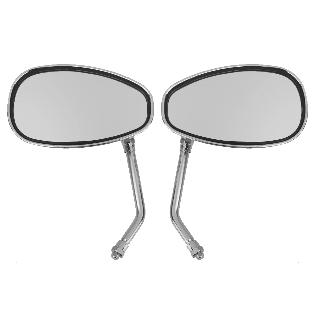 1 Pcs Universal Motorcycle Chrome Rearview Side Mirror For Kawasaki Suzuki Chopper Etc Motorbike Accessories