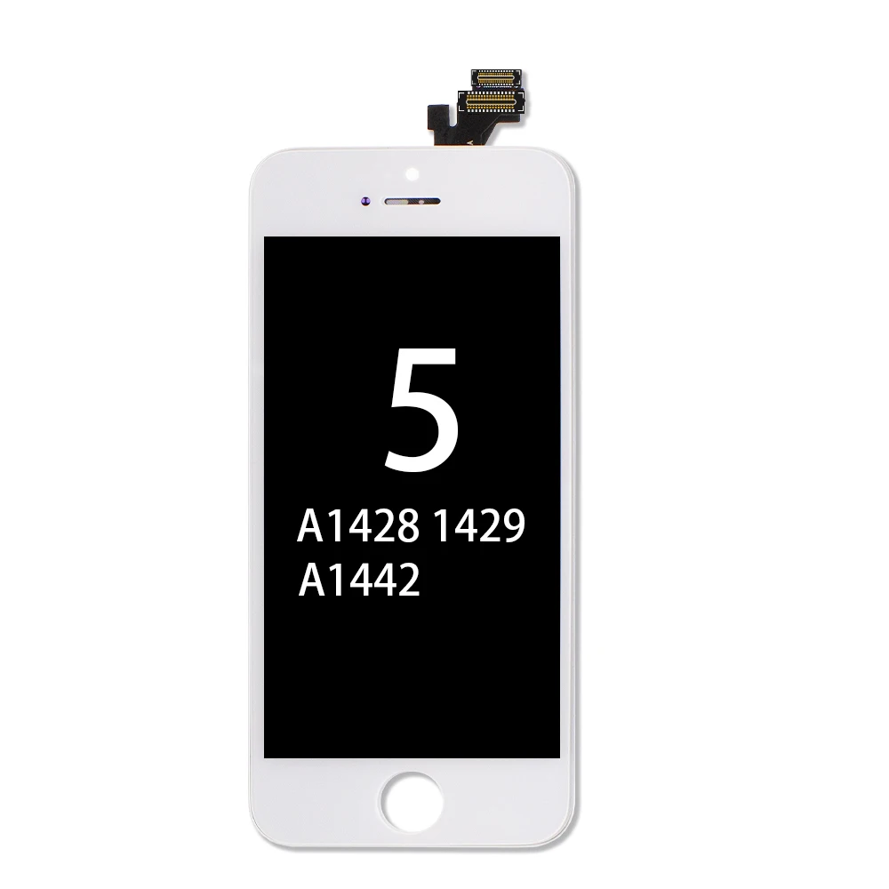 Черный/белый класс AAA+ ЖК-дисплей для iPhone 5 5S 6 6 S 7 3D сенсорный дигитайзер сборка экрана Ecran Замена+ закаленное стекло - Цвет: for iPhone 5 White