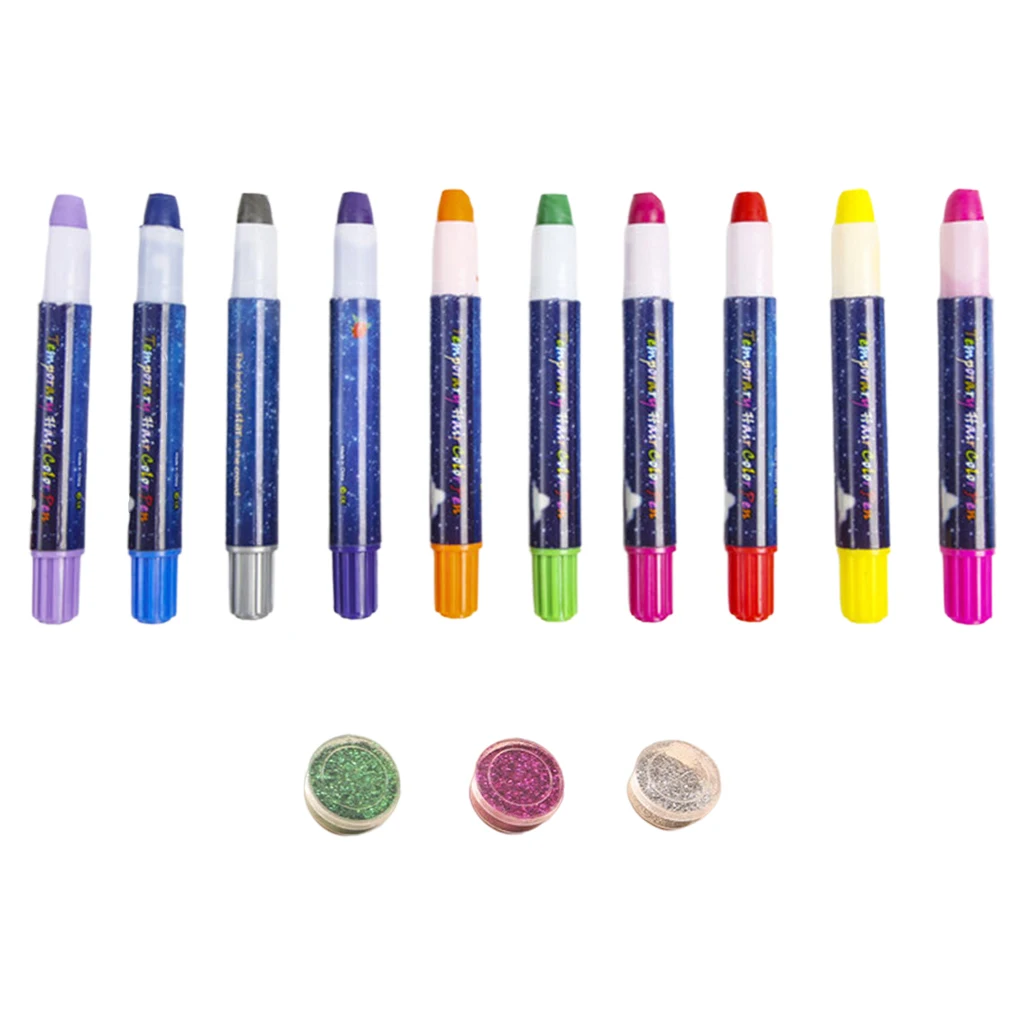 Salon Home Hair Chalk Pens Party Gift Toys Hair Color Painting Bright Kit