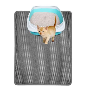 

Waterproof Pet Cat Litter Mats Double Layer Clean and Antibacterial EVA Kitten Toilet Clean Carpet Pad for Indoor and Outdoor