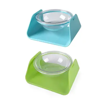 

Dog Cat Bowl Ceramic Pet Bowl with Non-Slip Plastic Stand Water Bowl Dish