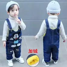 Джинсовые комбинезоны для маленьких мальчиков и девочек; коллекция года; зимние детские джинсы; комбинезон; детская одежда; штаны для малышей; комбинезоны; Salopette Fille; комбинезон