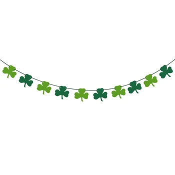 St. Patrick 's Day Decorations Lucky Irish Shamrock Banner For St.Patrick's Day With Shamrock Balloons Irish Fesitival Party Sup