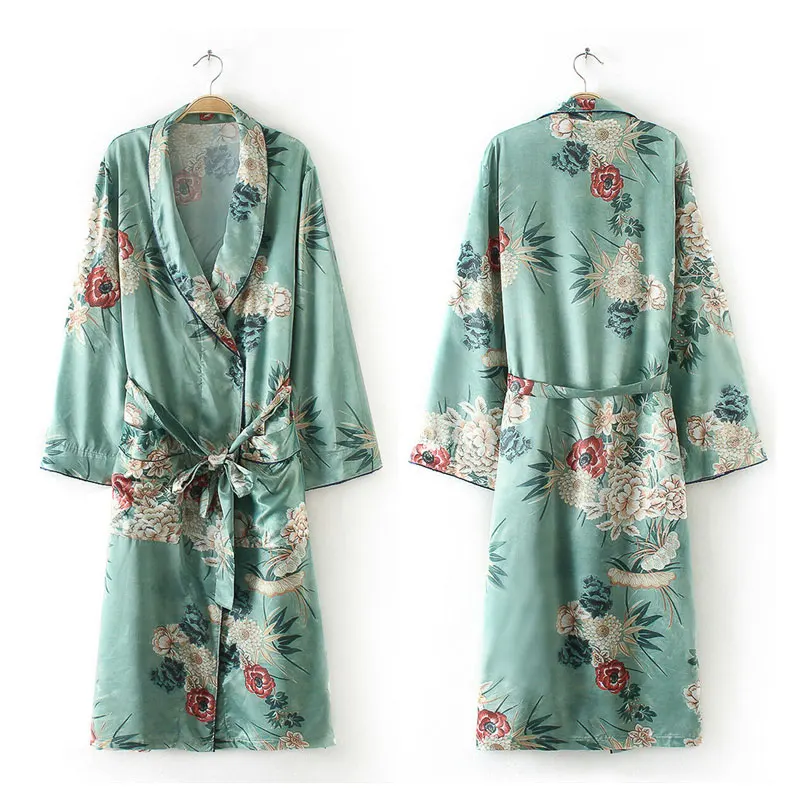 Шифоновая свободная шаль, кимоно, Длинная блузка для женщин, длинный рукав, Цветочный стиль, Boho, рубашки, топ для девушек, кардиганы в цветочек, блуза, одежда