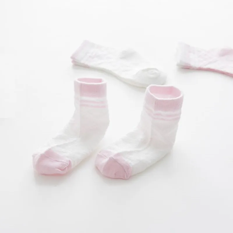 3 Pair Baby Boys Girls Infant Cotton Stripe Pattern Socks Warm Anti Slip Floor Socks Leg Warmer