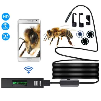 

Wifi Endoscope 1200P Pipe Waterproof Ip68 Ultra-clear 8mm Adjustable Led Lights Wifi Telescope For Multiple Mobile Smartphones