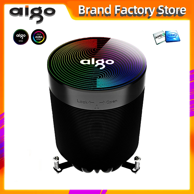 Aigo Процессор кулер ARGB aura синхронизации 4PIN 5 Чистый Медь жар замерзания башня