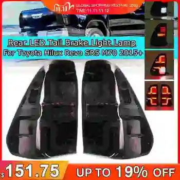 

Pair Car LED Tail Light for Toyota Hilux 8 AN120 AN130 GUN1 REVO 2015 2016 2017 2018 Car Signal Rear Stop Reverse Lamp Smoke