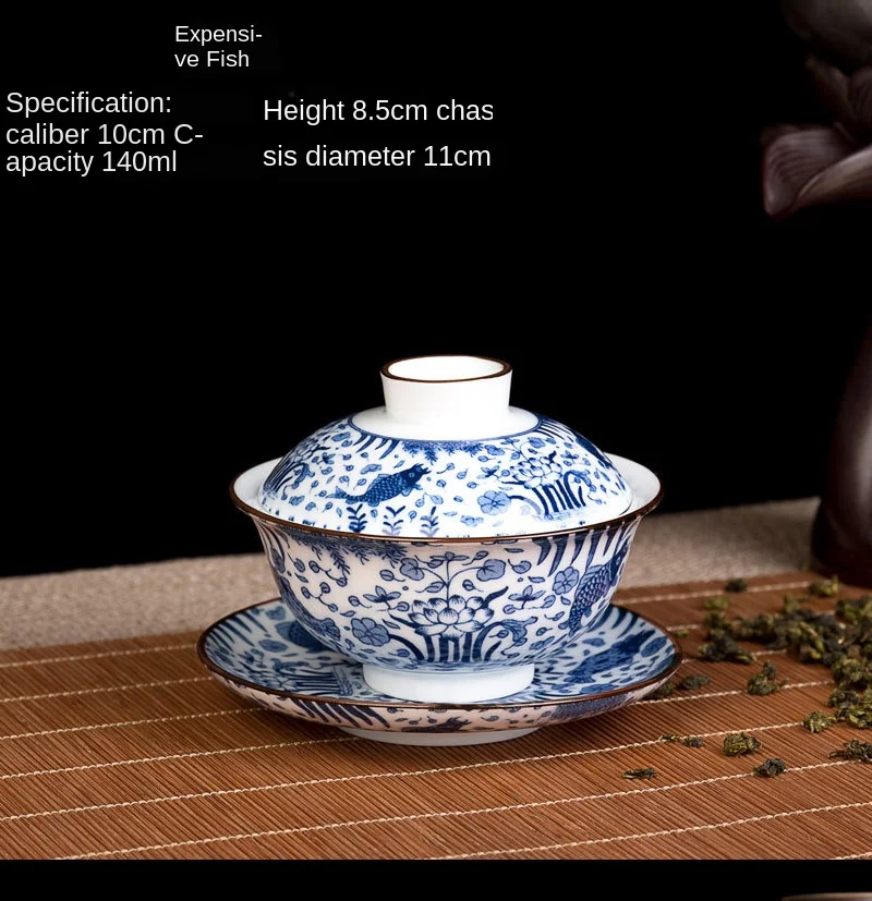 Copo de chá de cerâmica jingdezhen bacia