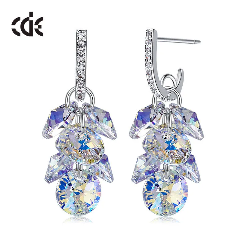 CDE Винтаж Австрийский Стразы Boucle D'oreille серьги с бижутерия кристаллом для женщин ювелирные изделия