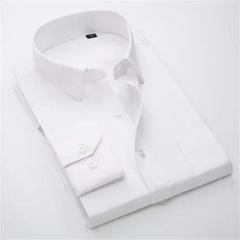 

2020 plus size men's formal shirt 5XL 6XL social business easy care leisure soft comfortable solid color