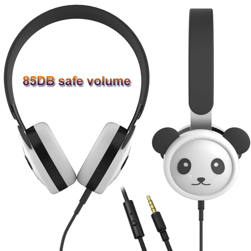 Hi Fi Stereo Kids Headphones With Microphone Music Foldable Earphones Children Headsets 3 5mm Wired Earphone For Phone